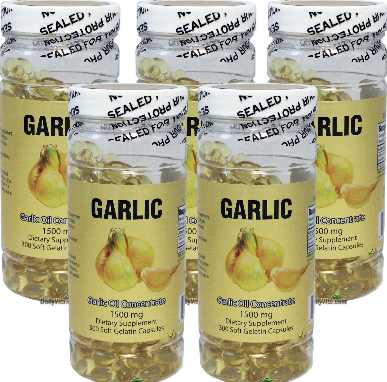5X NuHealth Garlic Oil Concentrate, 1500mg 1500 Softgels, FRESH, Made In USA