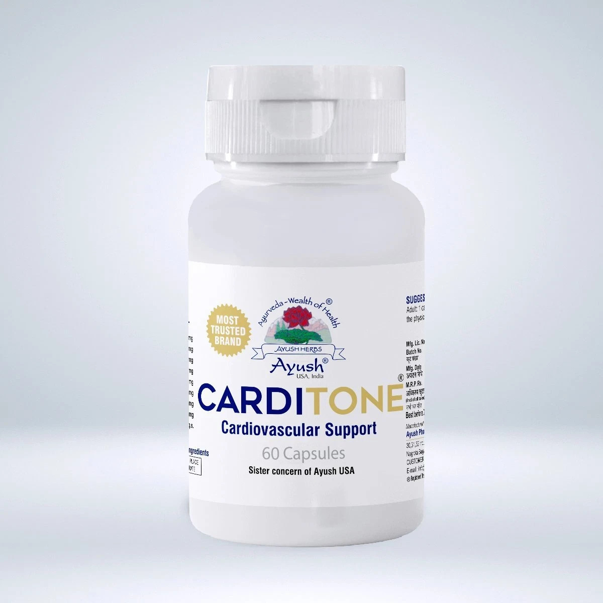 Carditone Ayush Herbs 60 caplet for Cardiovascular & Hypertension