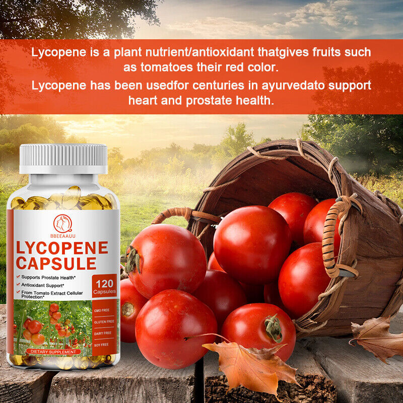 Lycopene Capsules Antioxidant Prostate Support Immune, Heart Health Support