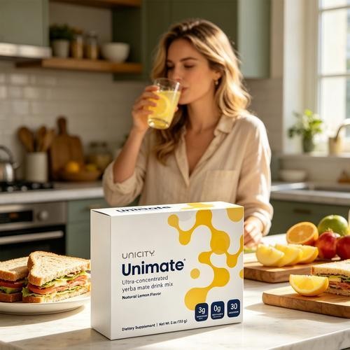 Unicity Unimate Lemon Flavor Packs – 30 Counts – Exp 2028 Free Shipping