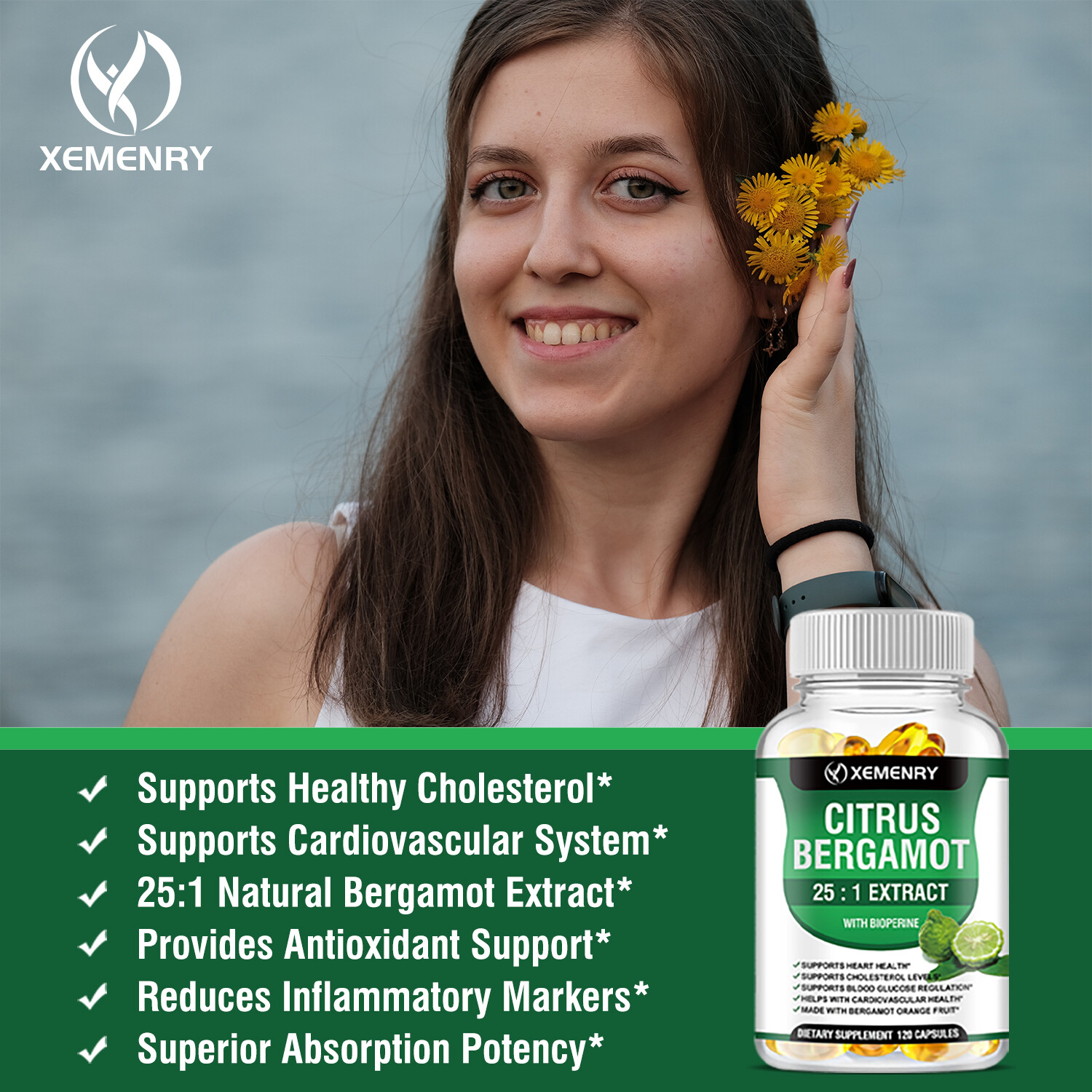 Citrus Bergamot – 25:1 Extract, 50% Supports Healthy Heart and Immune Support