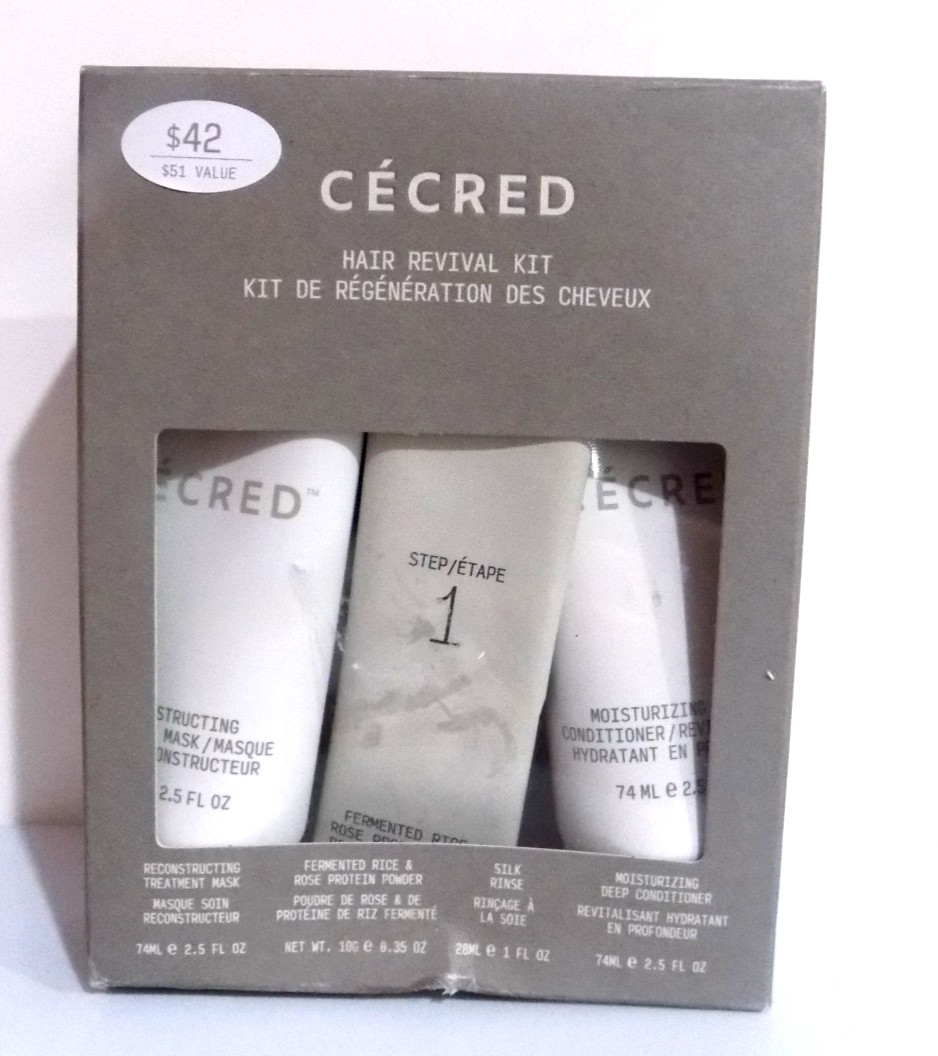 BRAND NEW!~Cécred By Beyonce Hair Revival Kit for All Hair 3 Piece *DAMAGED BOX*