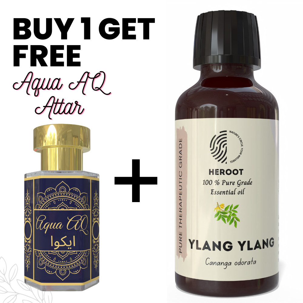 Ylang Ylang Essential Oil 10ml Aromatherapy Diffuser Home Fragrance + Free Attar