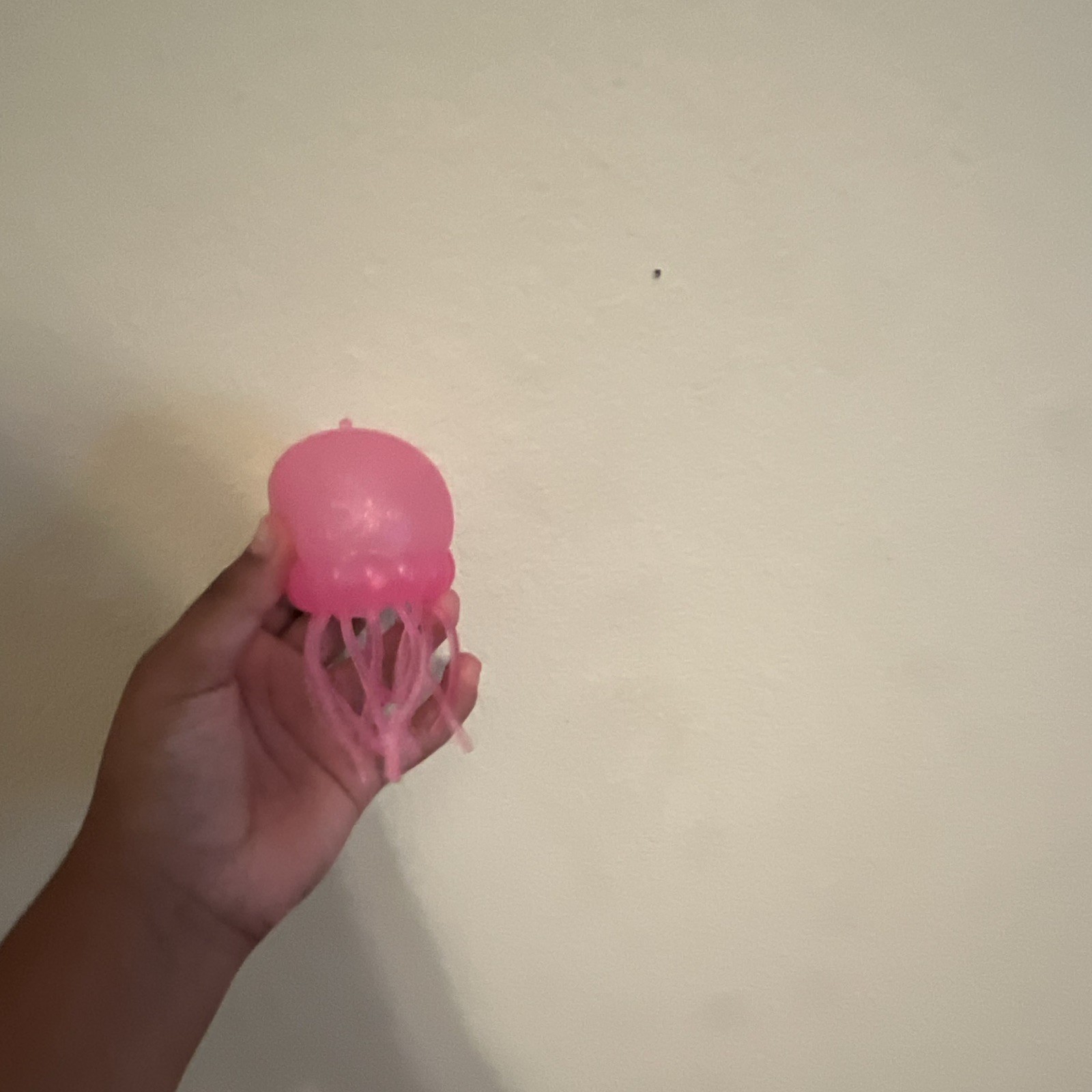 Pink Jellyfish Gel Squeeze Ball Stress Reliever Toy 3in x 2in x 2in