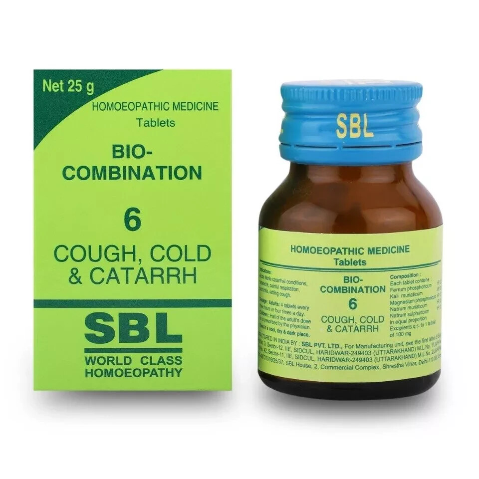 🌿SBL Bio-Combination 6 for Cough Relief 25g Bottle Pack of 5, Exp 2029 🌿