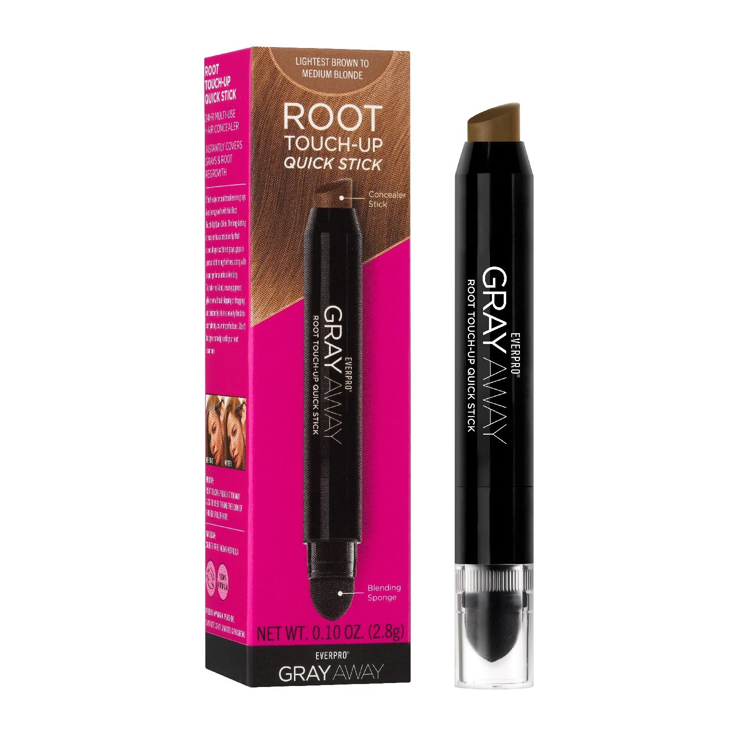 EVERPRO Gray Away Root Touch Up Stick Light Brown Blonde