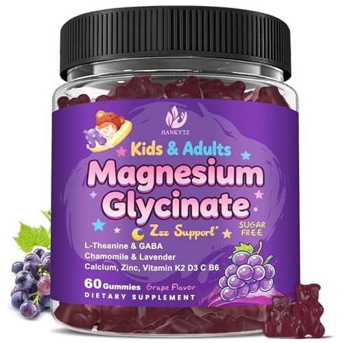 Magnesium Glycinate Gummies 200mg Sleep Support Kids Adults 60ct