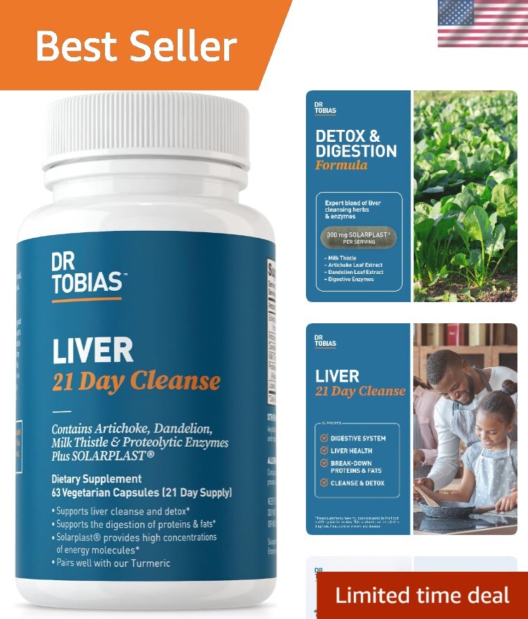 Liver Health Support Supplement – Herbal 21 Day Detox with Artichoke & Enzymes