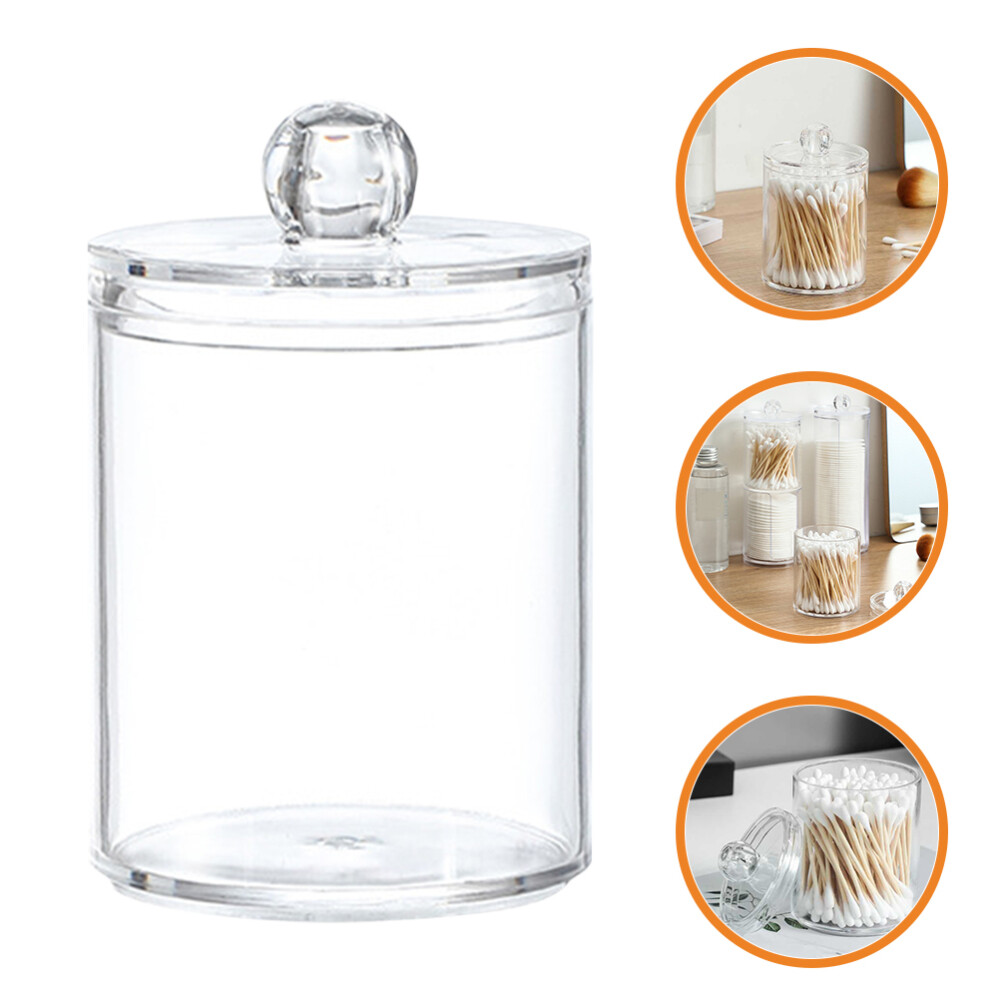 Ball Storage Cotton Box Swab Organizer Can Clear Container with Lid