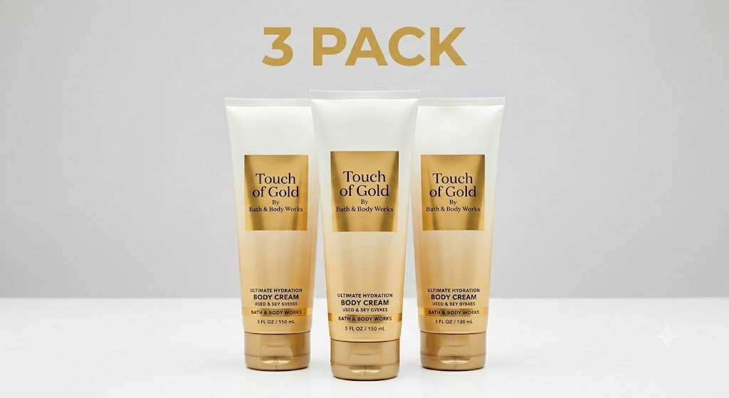 3 PACK Bath & Body Works Touch of GoldUltimate Hydration Body Cream