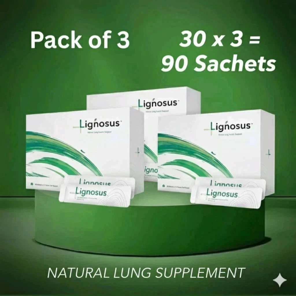 3x Box Lignosus The Best Natural Lung Supplement -30 Sachet Box -Fast Shipping
