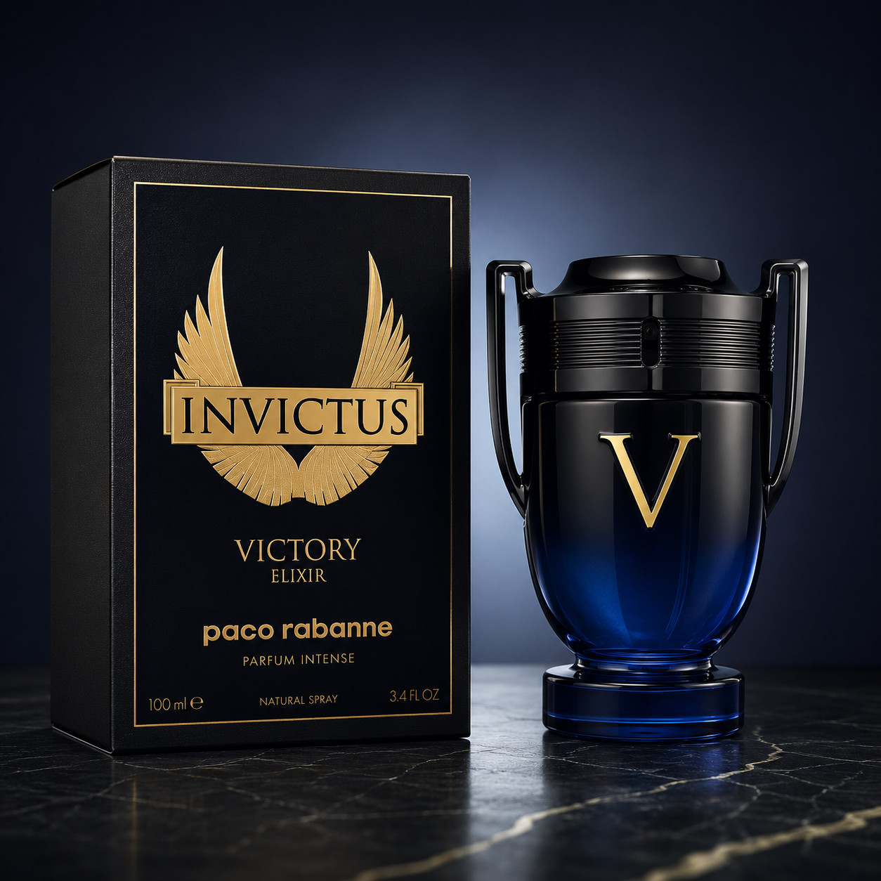 Paco Rabanne Invictus Victory Elixir Parfum Intense 3.4 oz / 100ml for Men New