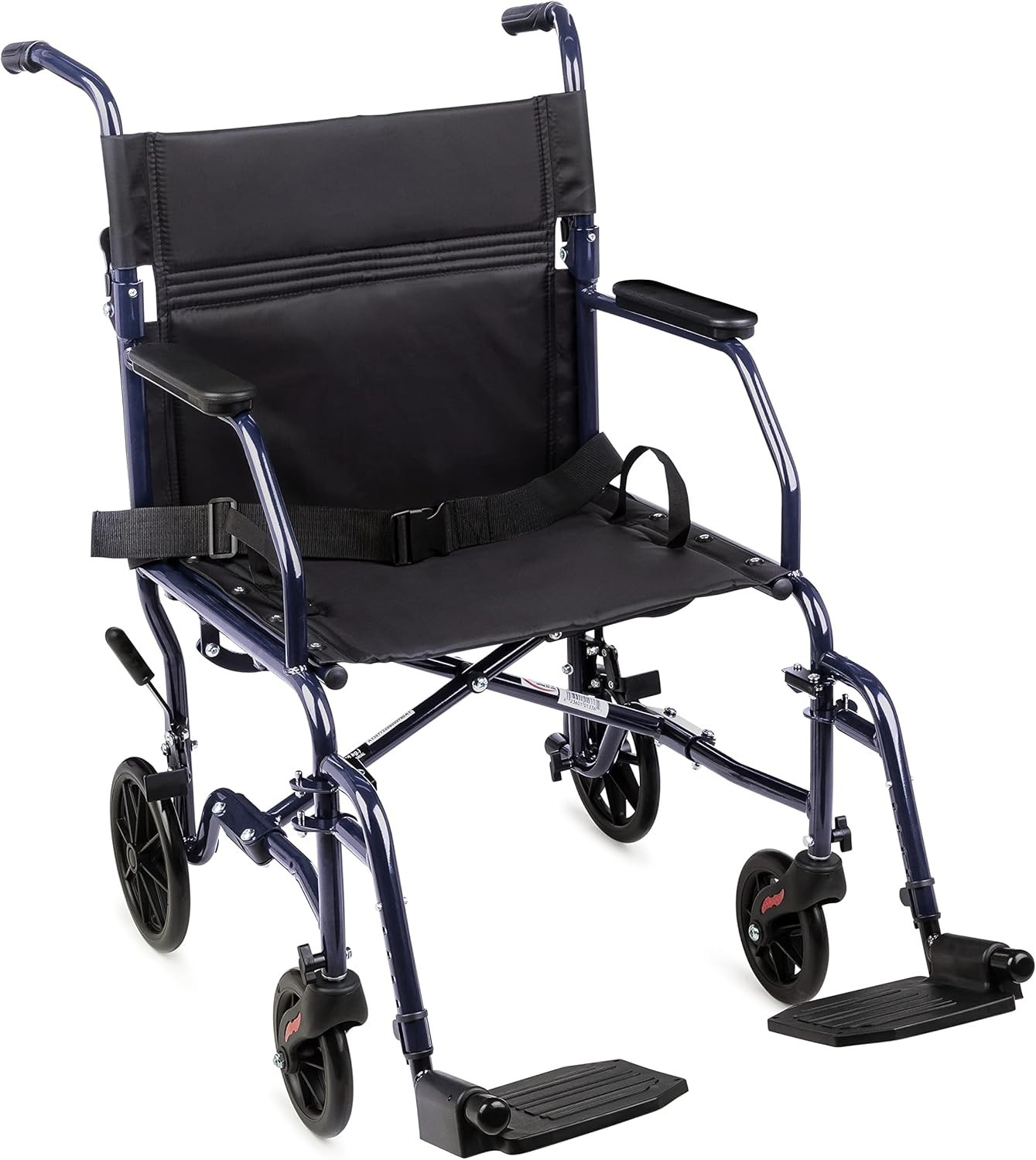 Lightweight 25 lbs Transport Wheelchair with Removable Footrests for Easy Use