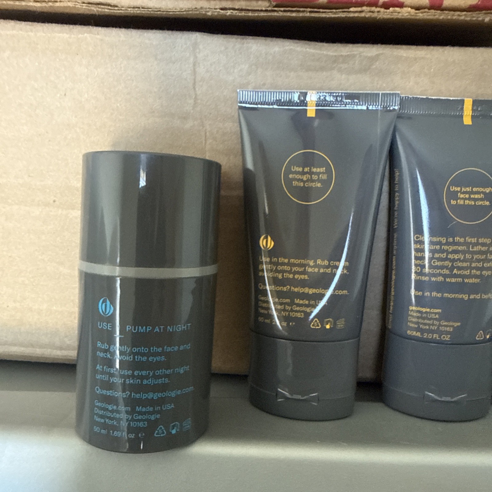 Geologie Clear Skin Morning & Night Routine 4 Piece Kit Face Wash & Night Cream