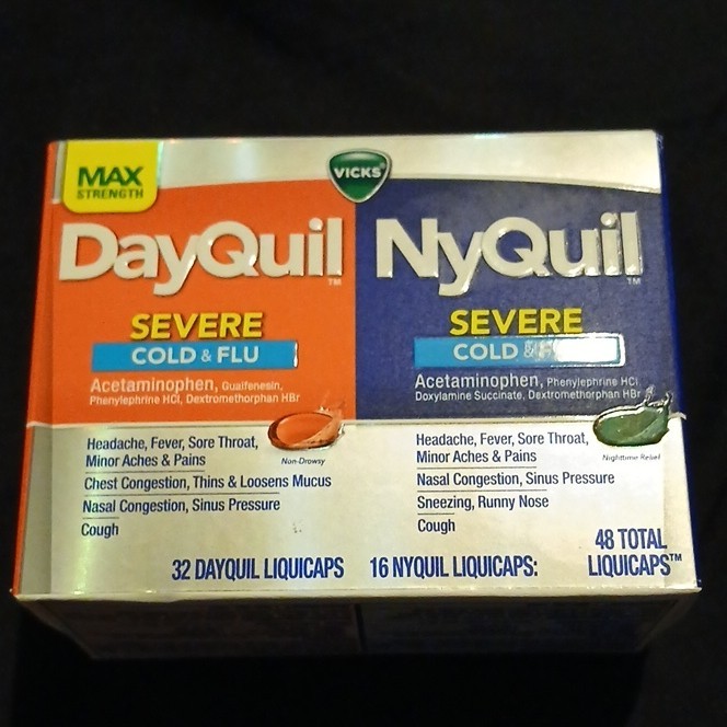 Vicks DayQuil/NyQuil Severe Cold & Flu Max Strength 48 LiquiCaps Exp 03/2028
