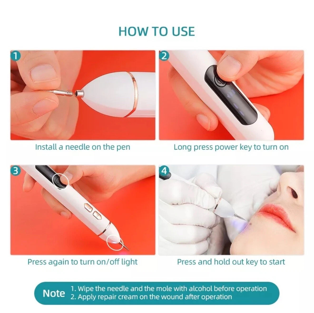 Laser Plasma Pen Mole Removal Dark Spot Remover Skin Wart Tag Tattoo Anti-Aging