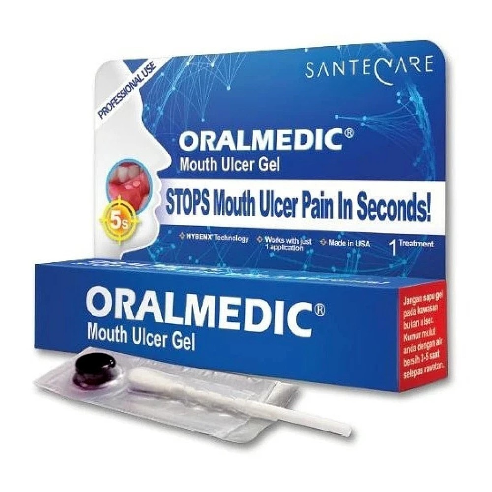(Free Ship) Oralmedic Mouth Ulcer Gel 1 Treatment Fast Pain Relief Made in USA