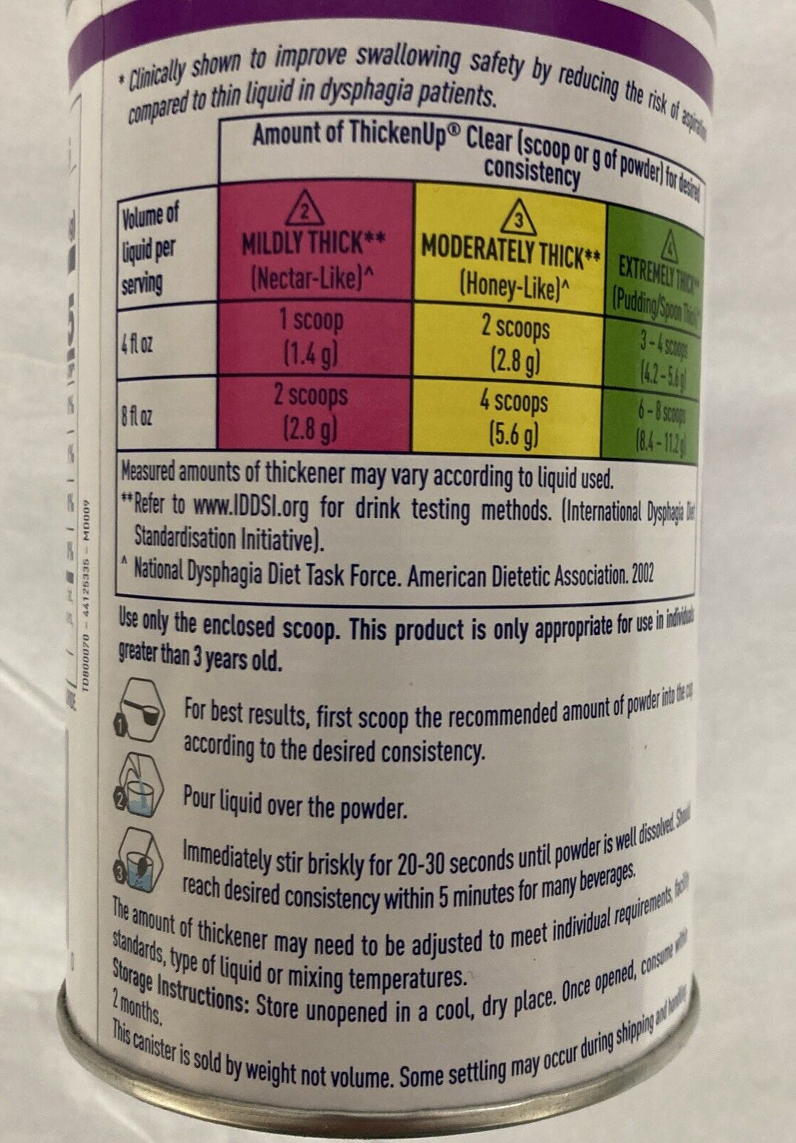 Nestle ThickenUp Clear 4.4oz SINGLE CANISTER