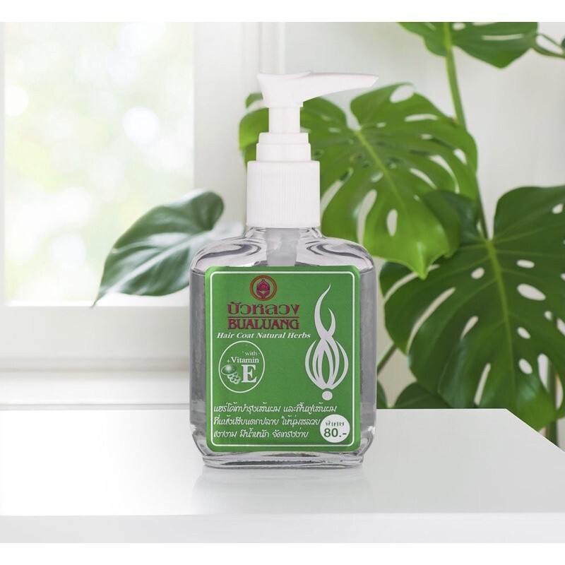 Bualuang Silky Natural Herbs Vitamin E+ Hair Serum Pink Flora/Green Friuty 85ml
