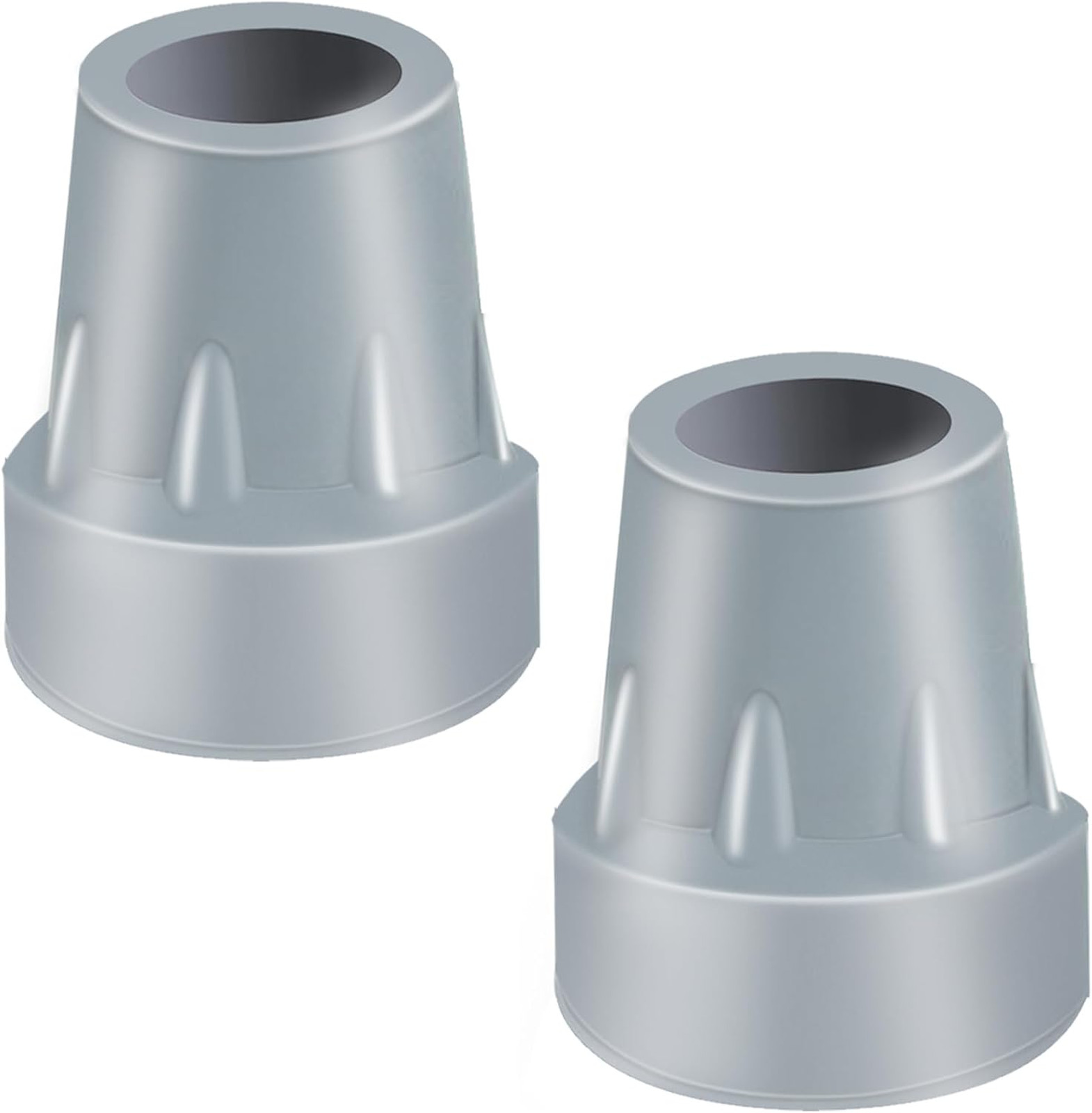 Cane Tips Heavy Duty Rubber Replacement 7/8 Inch Gray for Walking Canes Crutches