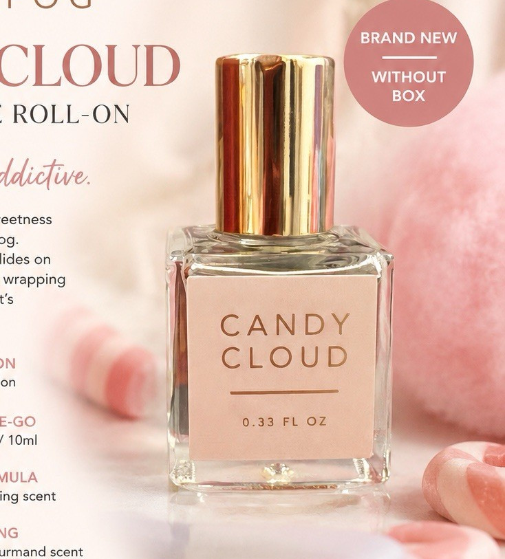 Sand + Fog Candy Cloud Oil Perfume Roll-On Travel Size 0.33 fl oz Alcohol-Free
