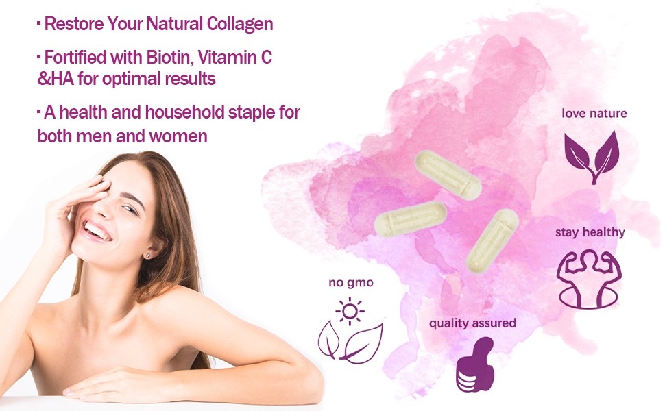 Type I, II, III, V, X Multi Collagen 120 Capsule Supplement for Women Men NEW
