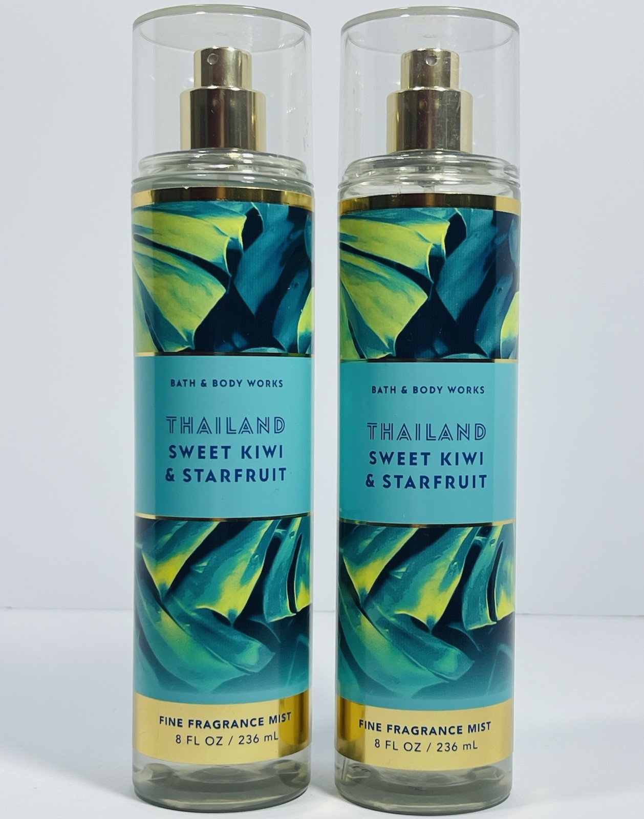2 New Bath & Body Works Thailand Sweet Kiwi Star Fruit Fragrance Mist Spray 8 Oz