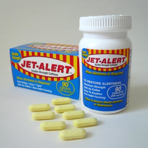 4 Pack Jet Alert Double Strength Alertness Aid 200Mg Caplets 90 Each