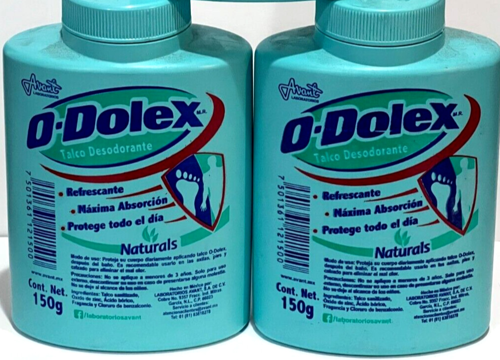 O-DOLEX NATURALS Deodorant Talcum Powder 150 gr Feet & Body 2 Talcum