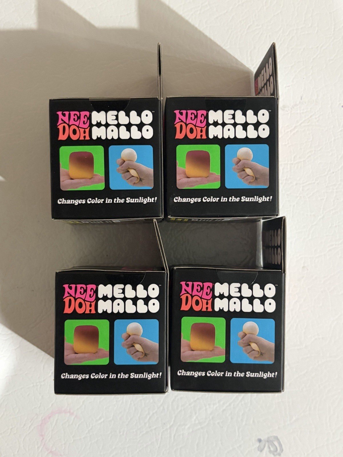 4 NeeDoh Mello Mallo Stress Ball Squishy Color Changing Marshmallows New In Box