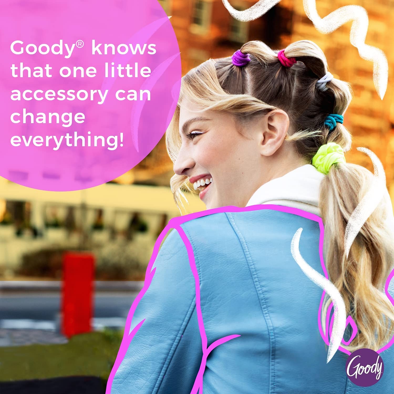 Goody Ouchless Hair Elastics – No Pull, No Breakage, Tangle-Free Hold for Thick,