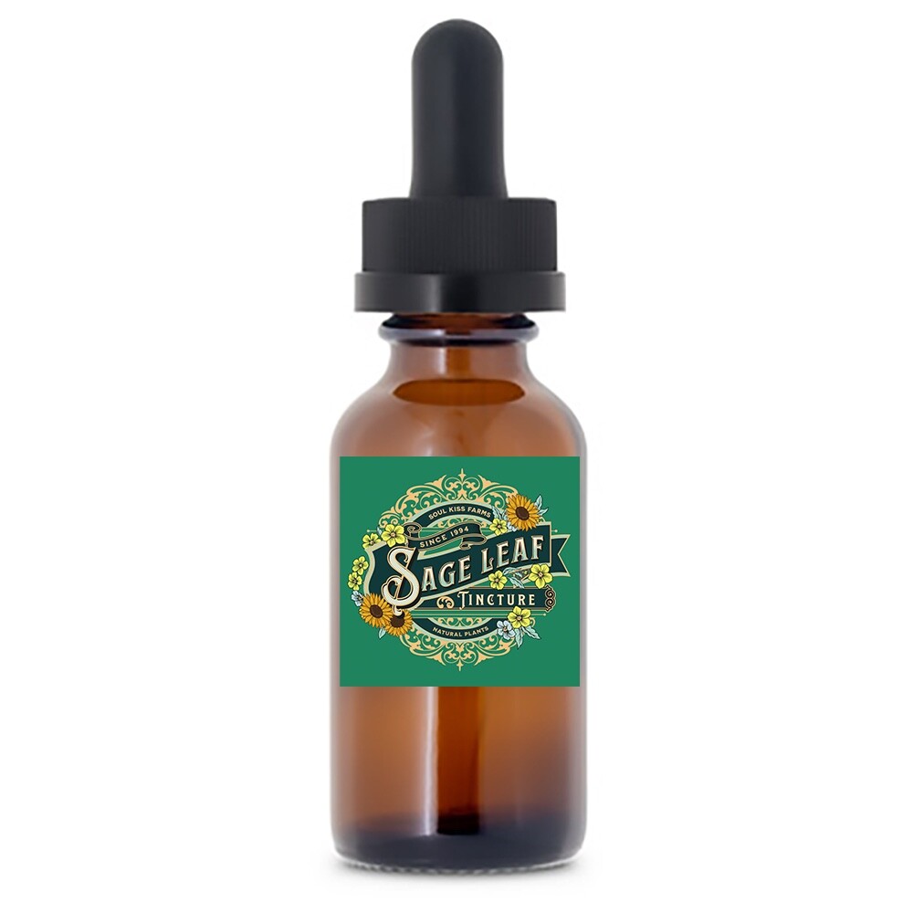 Sage Herb Tincture Sage Extract (Salvia officinalis) Dried Leaf Drops 2oz