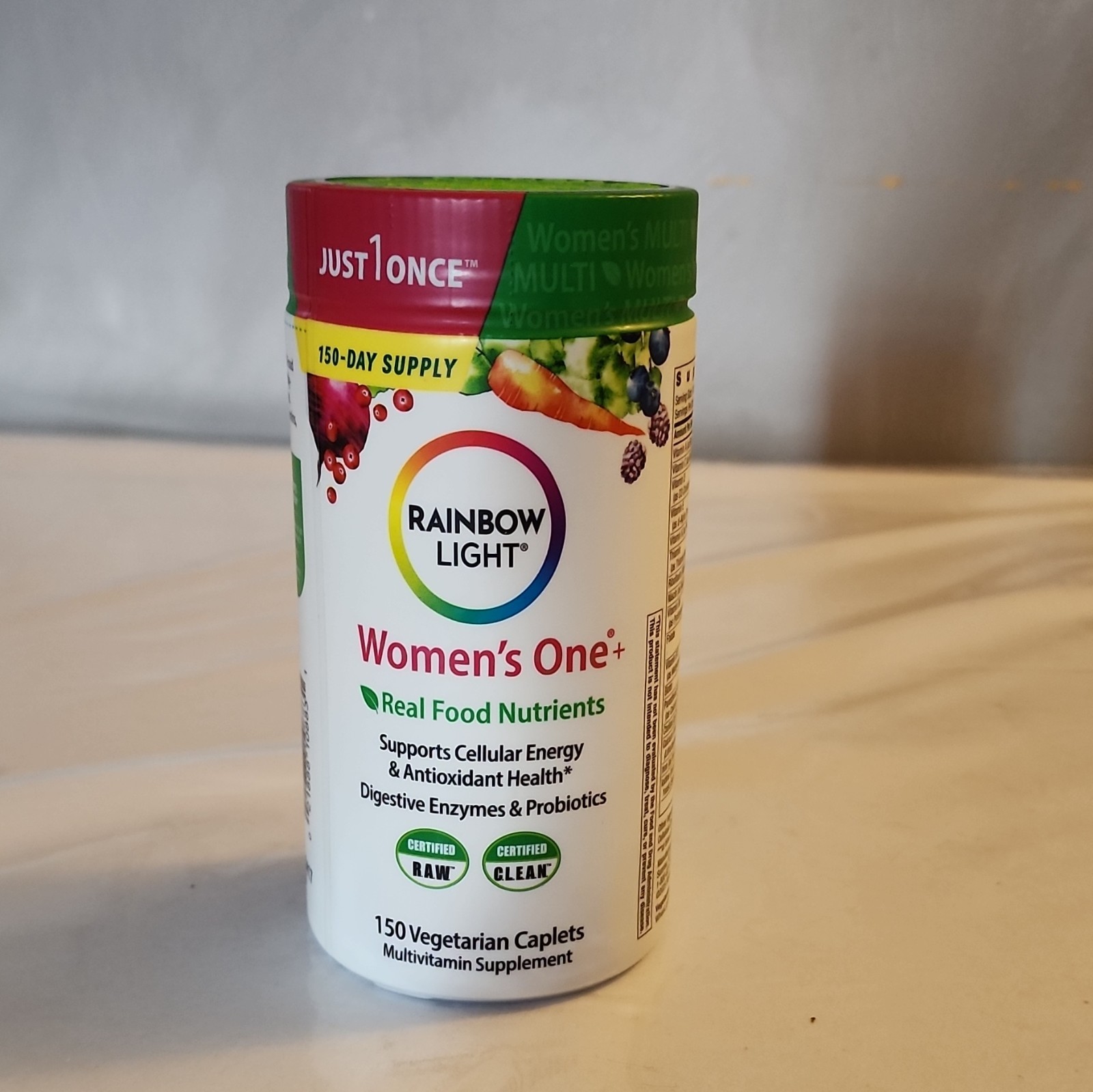 Rainbow Light Women’s One+ Multivitamin Supplement, Vegetarian 150 Caplets