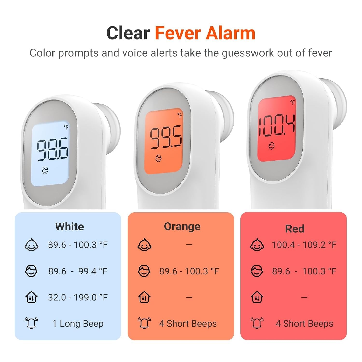 Infrared Digital Thermometer PT9L White 3-in-1 Forehead Object Baby Adult Fever