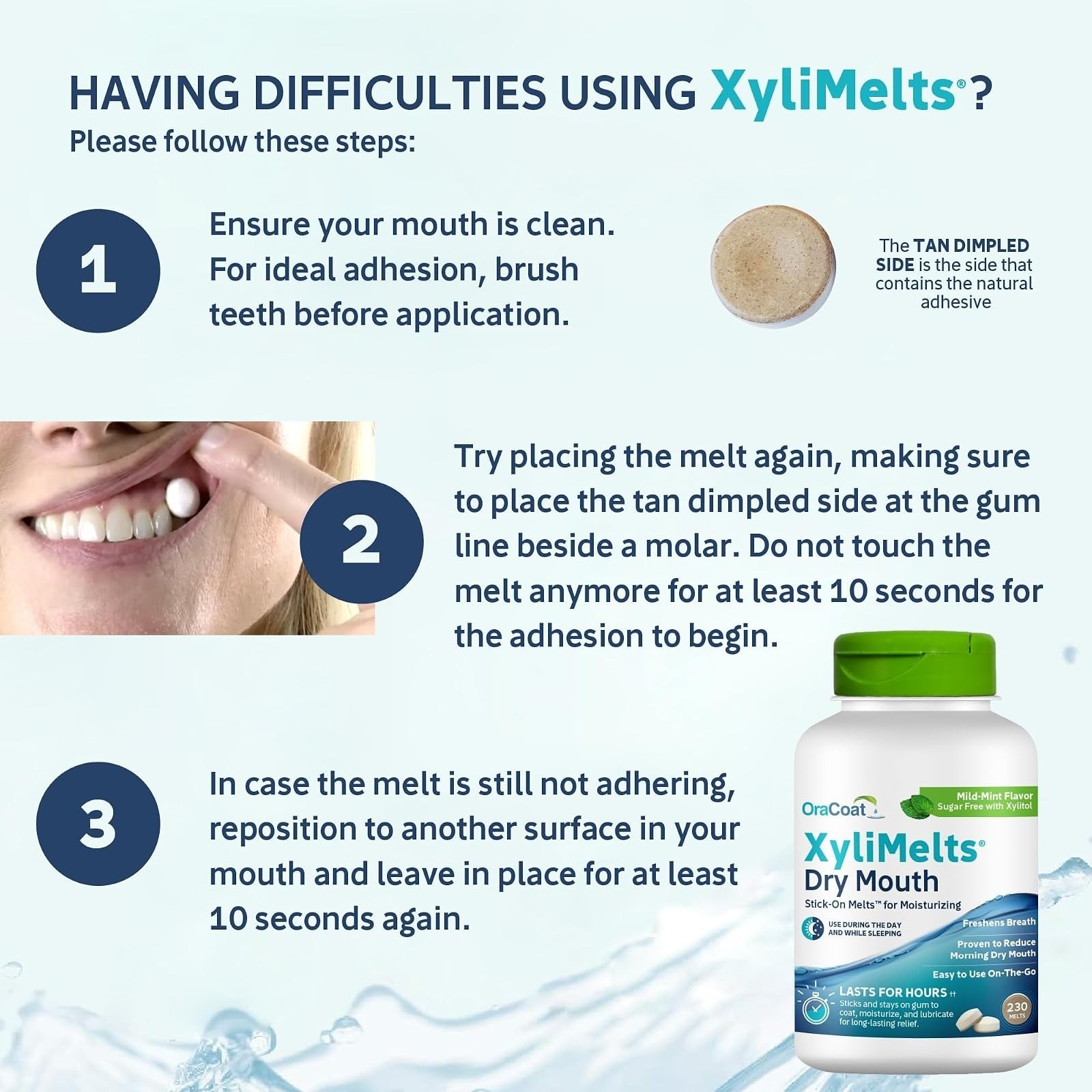 XyliMelts Dry Mouth Relief Discs – Sugar Free Mint Flavor, 230 Count