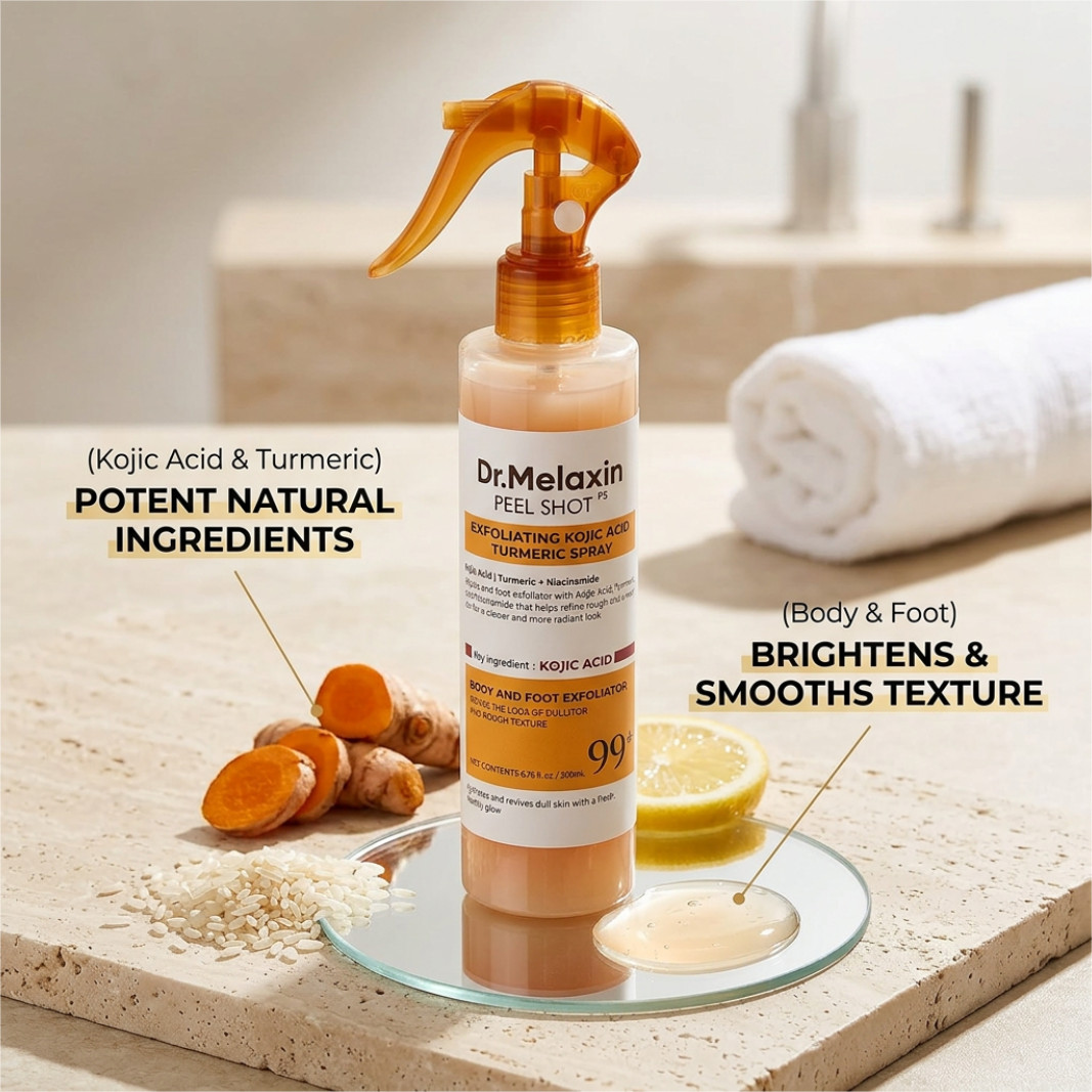 Dr. Melaxin Peel Shot Exfoliant Kojic Acid Turmeric Spray 200ml Brand new