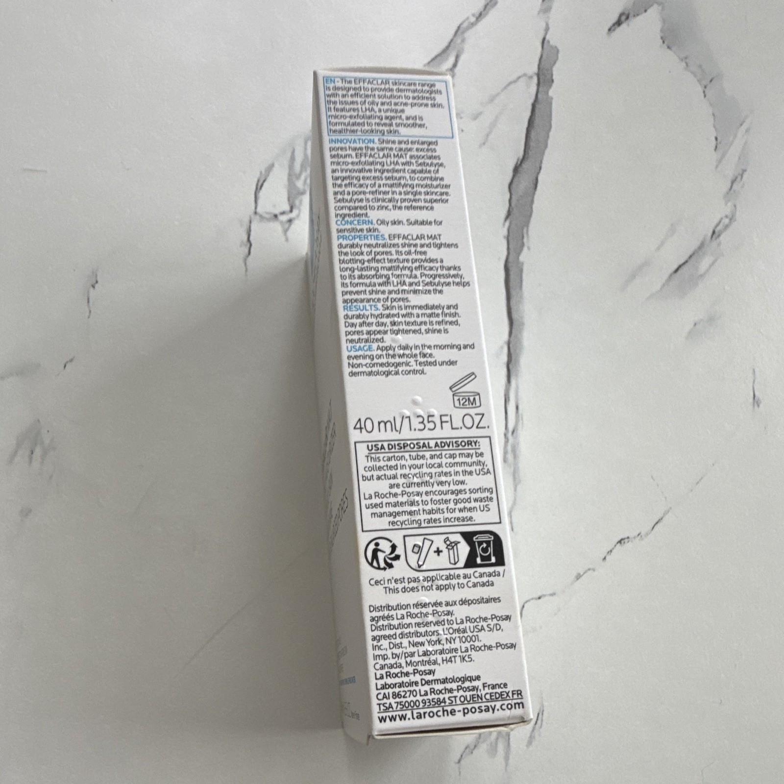La Roche-Posay Effaclar Mat Sebo-Controlling Face Moisturizer 40 ml