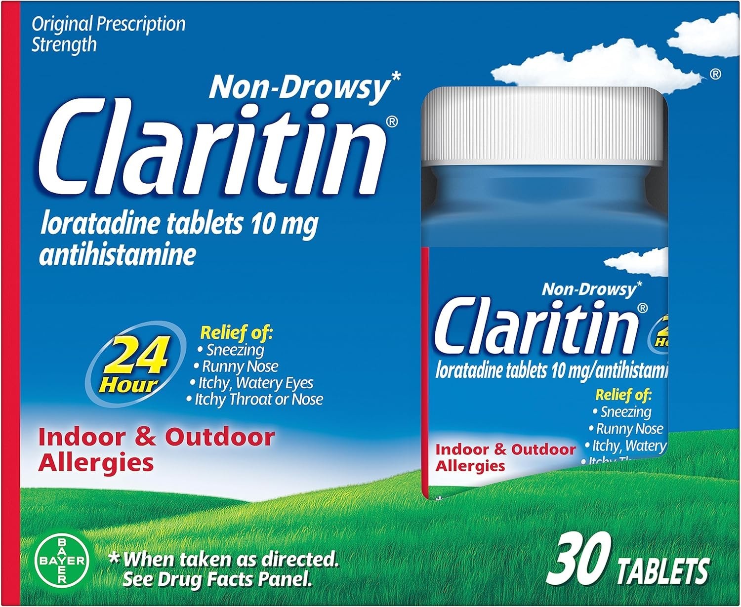 Claritin 24 Hour Non-drowsy Allergy Relief Tablets, 10 mg – 30 Count – Exp 12/27