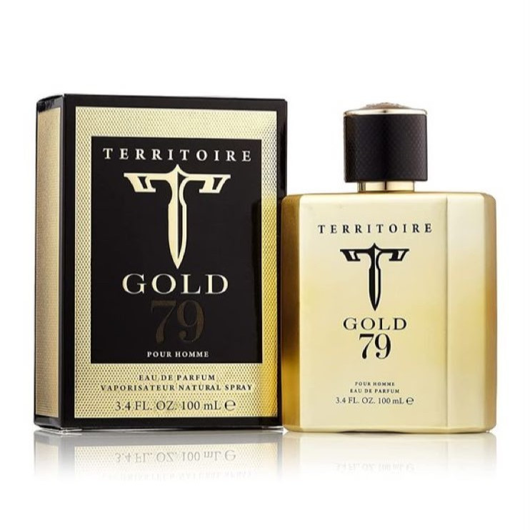 Territoire Gold 79 Pour Homme Eau de Parfum Spray, 3.4 fl oz
