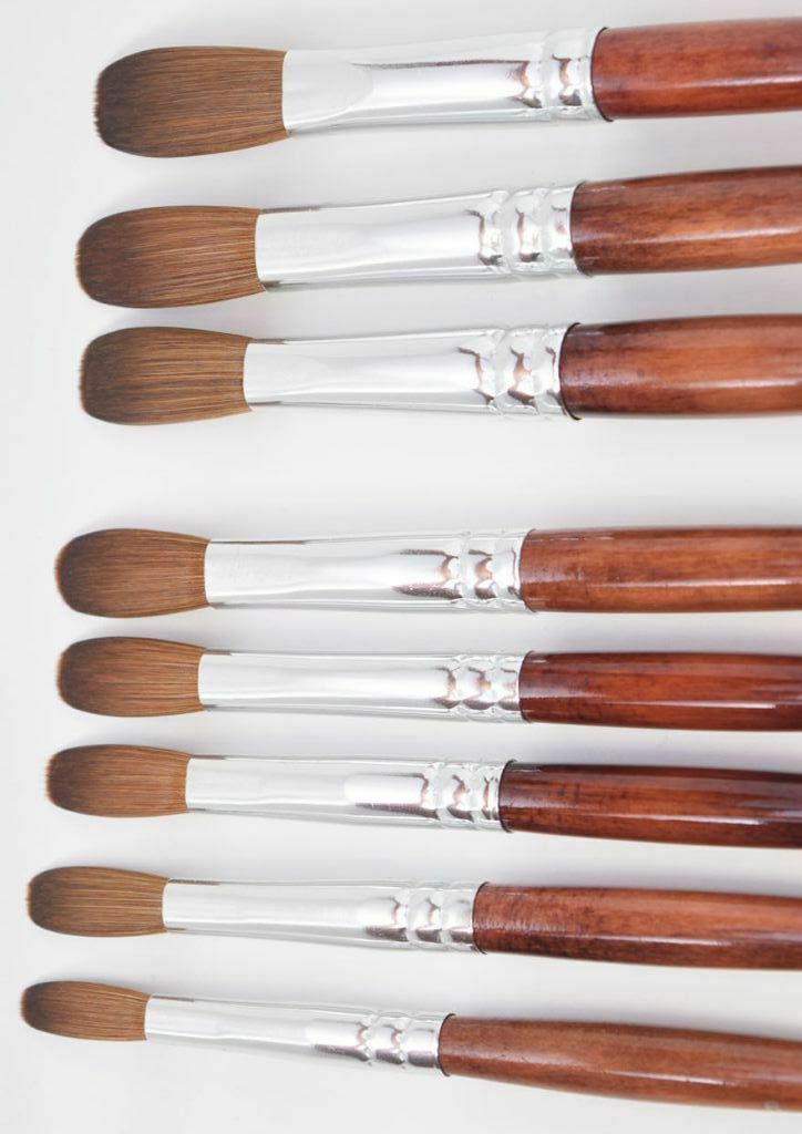EX Kolinsky Acrylic Nail Brush For Manicure Powder (CRIMPED) – Choose your size