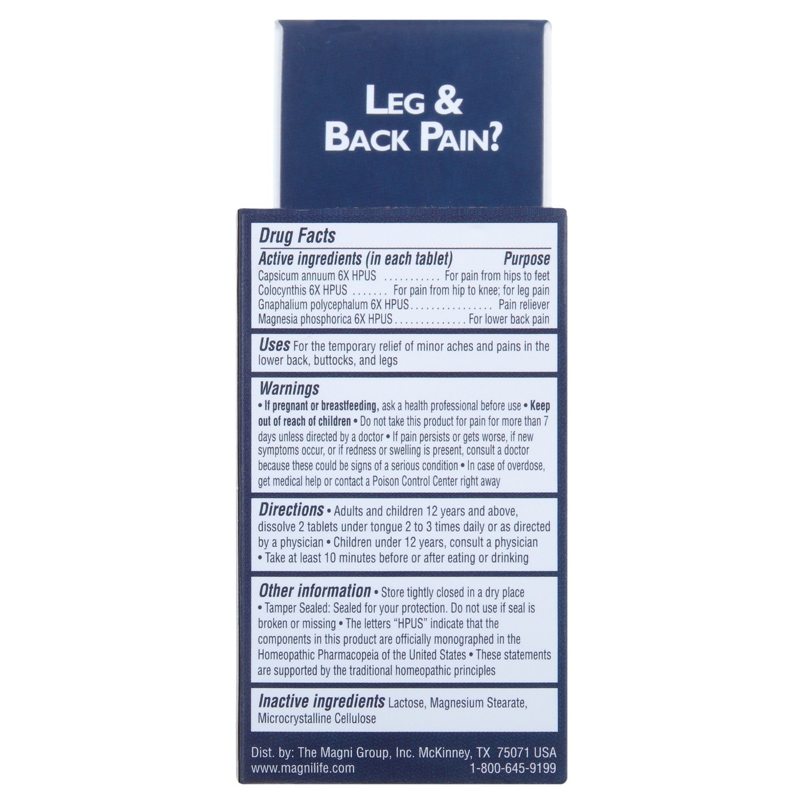 MagniLife Leg & Back Pain Relief, Fast-Acting for Sciatica Pain, Naturally So…