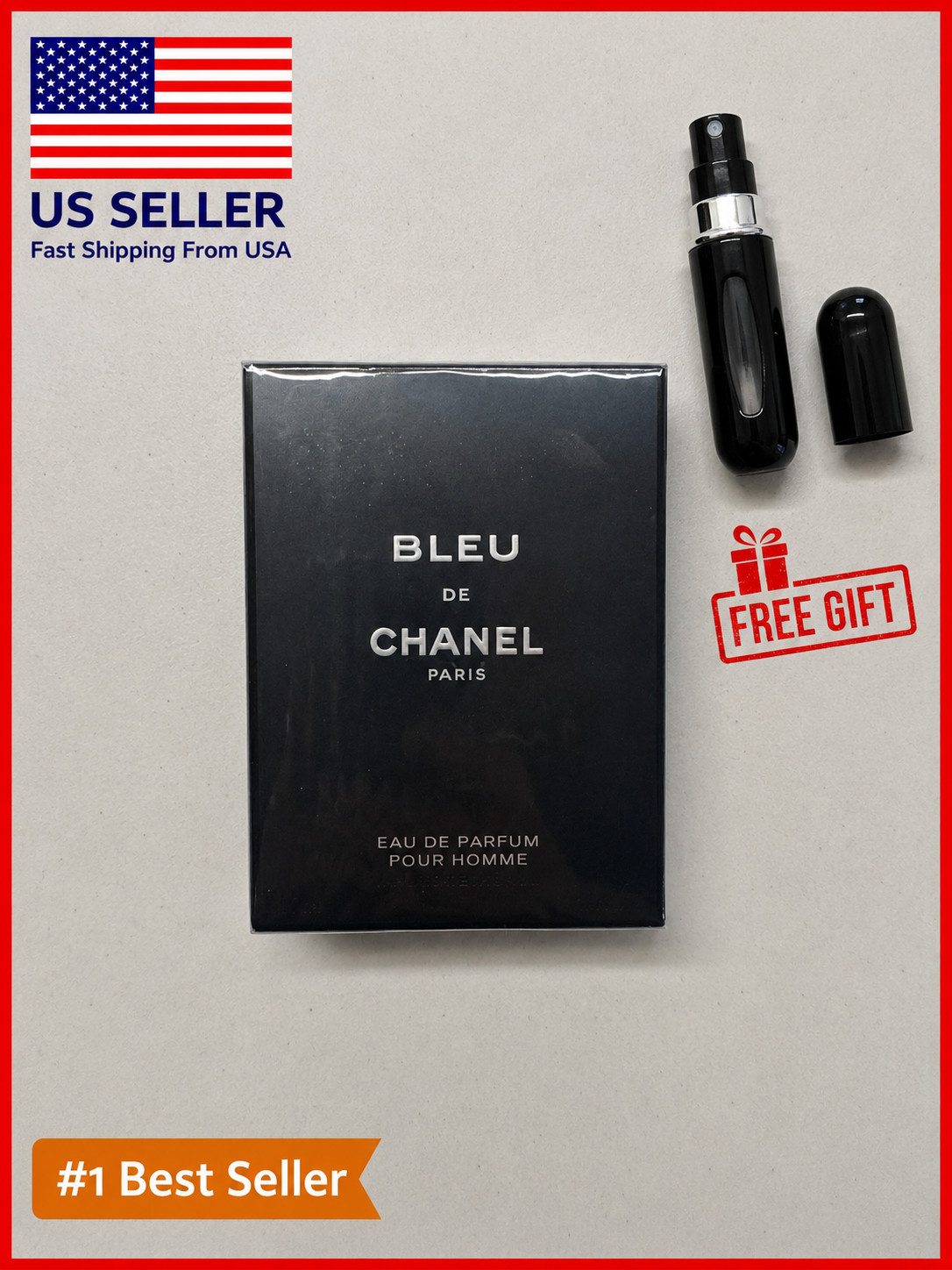 CHANEL Bleu de Chanel Paris Eau de Parfum Pour Homme Spray 3.4 oz *NEW* OPENBOX