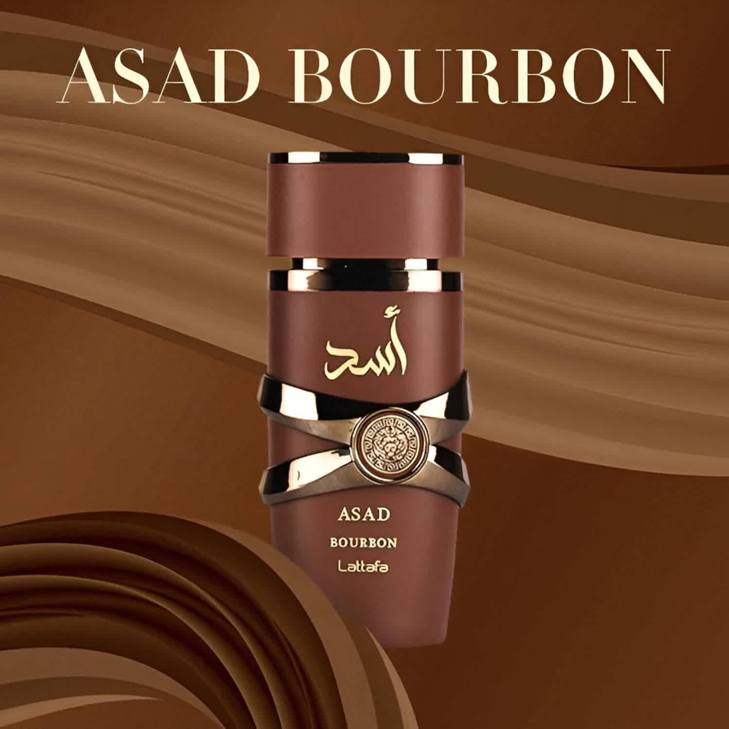 Lattafa Men’s Asad Bourbon EDP Spray 3.4 oz Fragrances 6290362340362