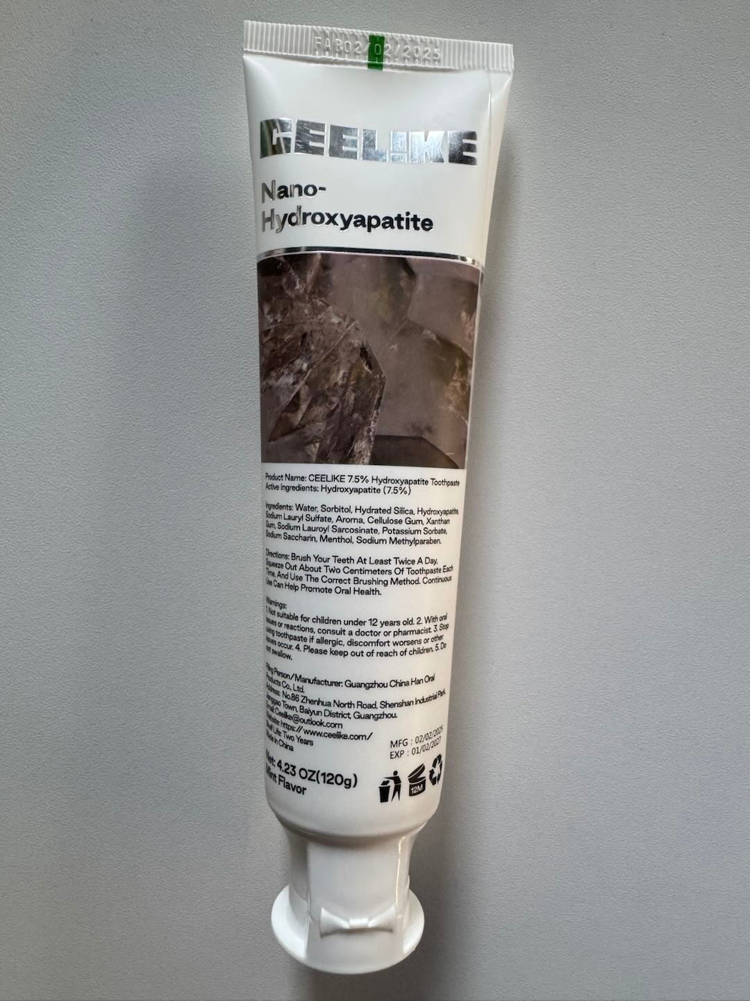 CEELIKE 7.5% Nano Hydroxyapatite Toothpaste – 3 x 4.23 oz