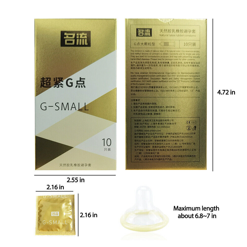 10Pc Small Size Tight Condoms Ultra Thin Latex Condom Men Products 45MM Spike