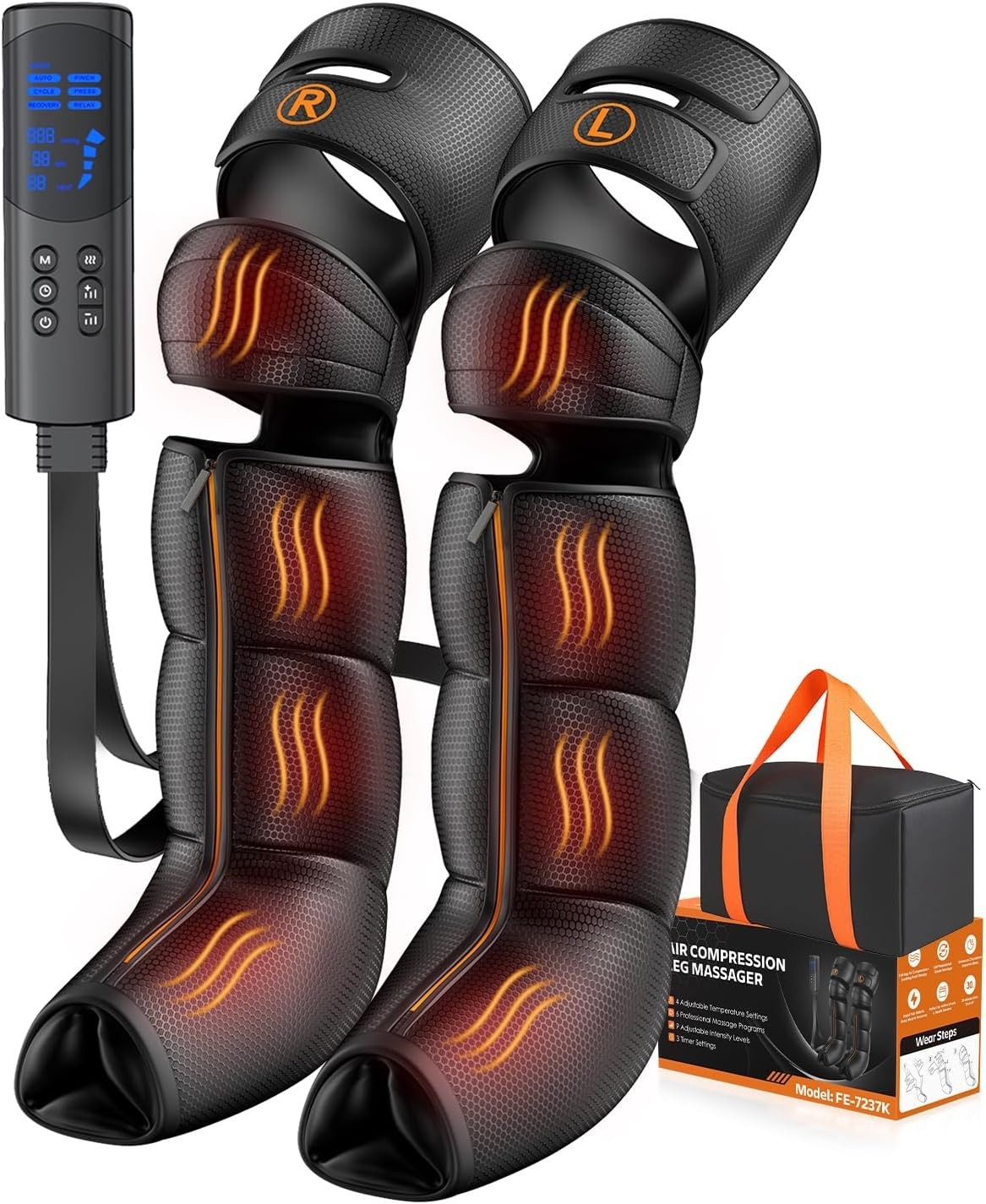 DEJUNPIOOL Leg Massager with Heat and Compression *NEW IN BOX SEE PHOTOS*