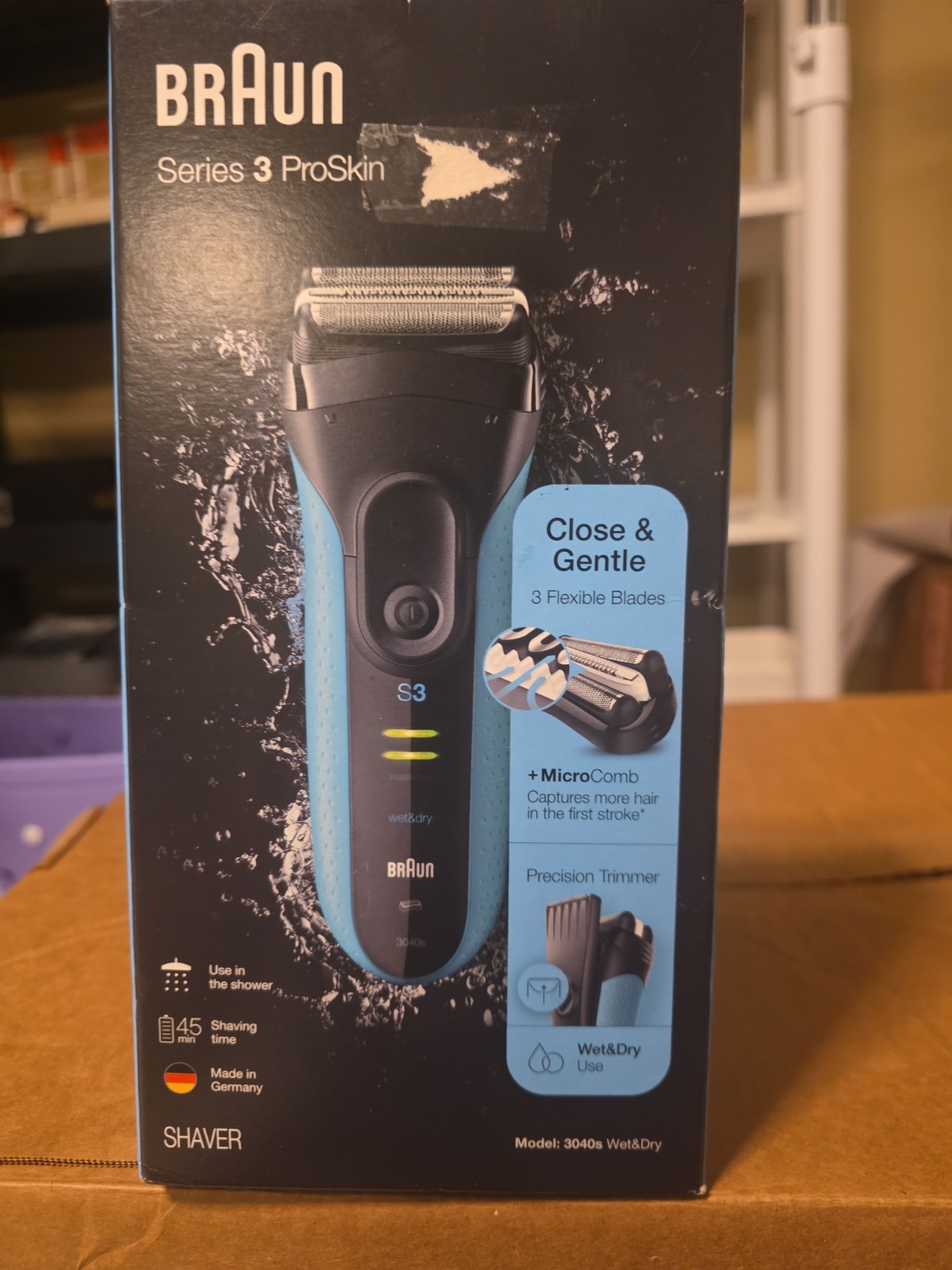 Braun Series 3 Pro Skin 3040s Electric Shaver Wet/Dry Rechargeable