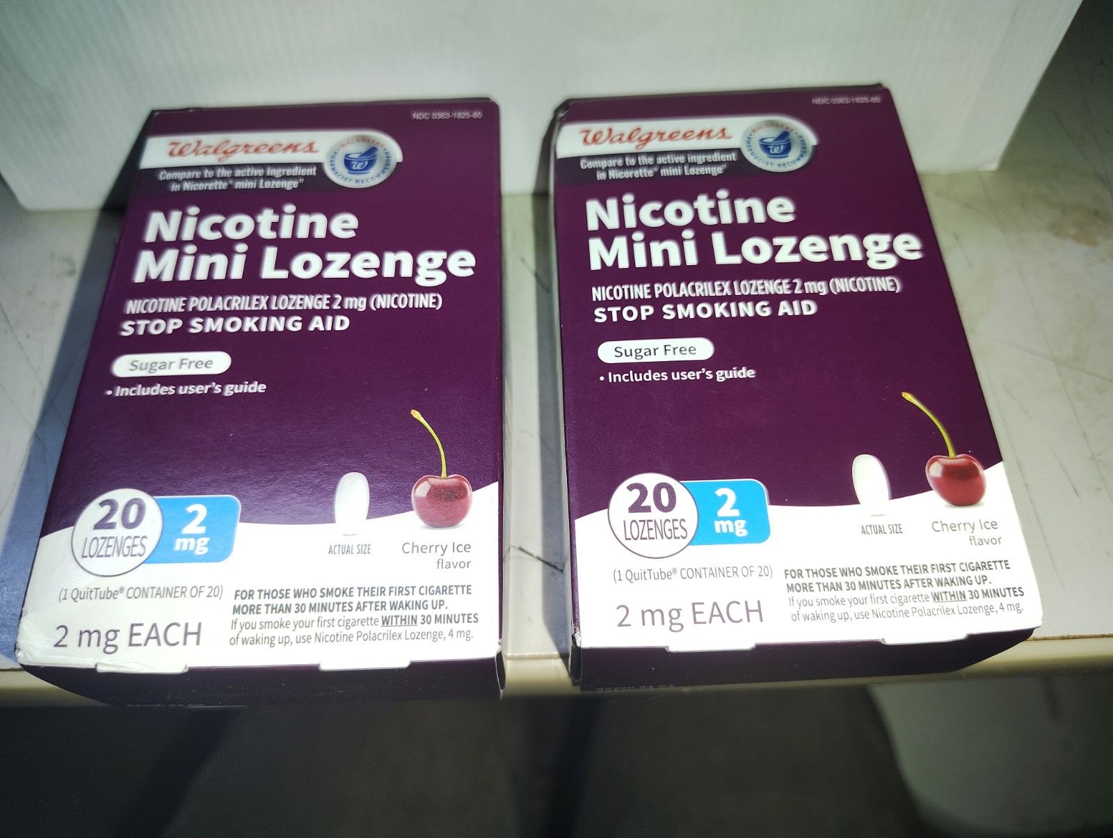 Walgreens 648004 Nicotine Mini Lozenges, Cherry – 2mg (Pack of 20) +19