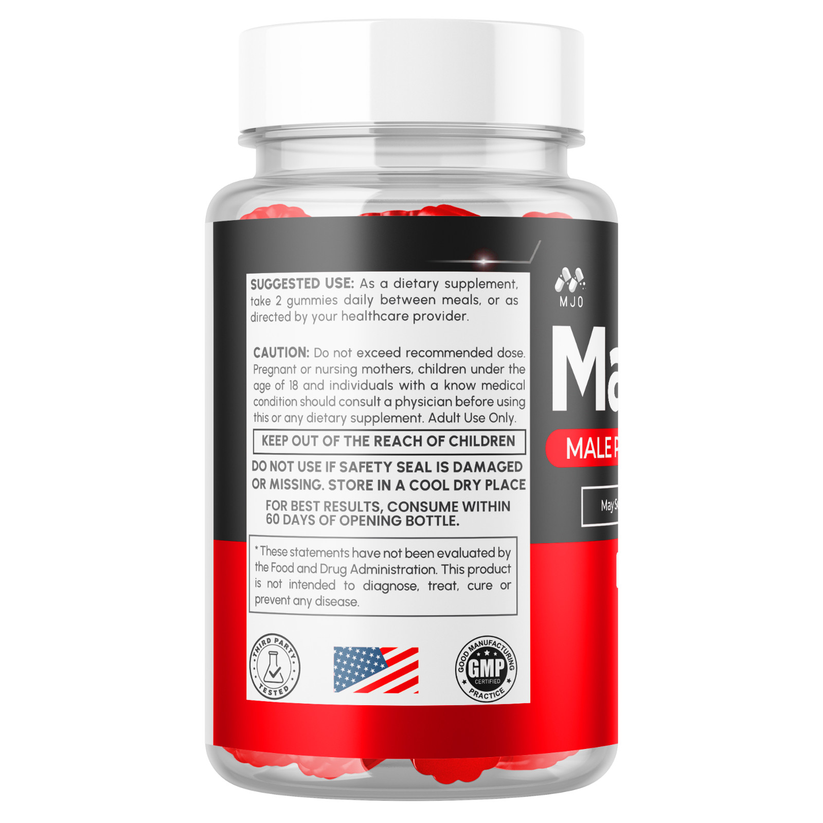 (3 Pack) Max Force Male Gummys Advanced Male Health Support MaxForce 180 Gummies