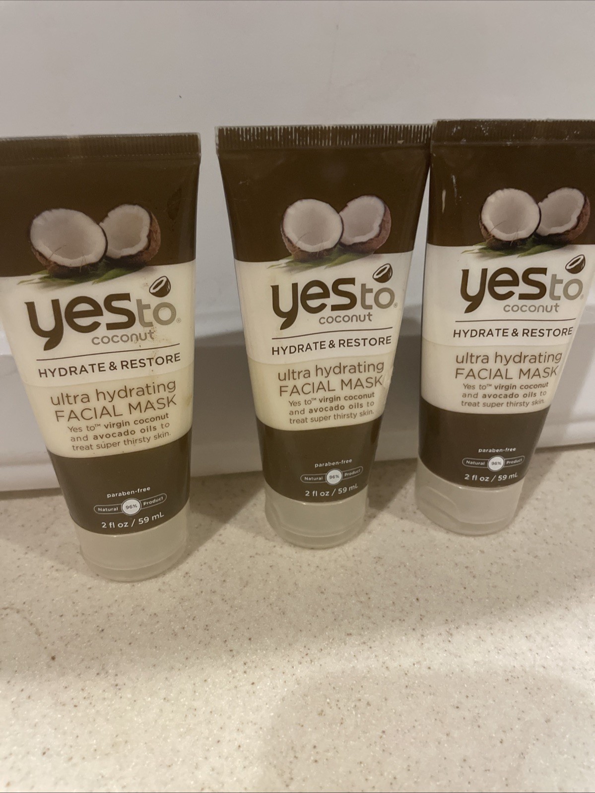 Yes To Coconut Hydrate and Restore UltraFacial Mask (2 floz) – SEALED 3 Tubes